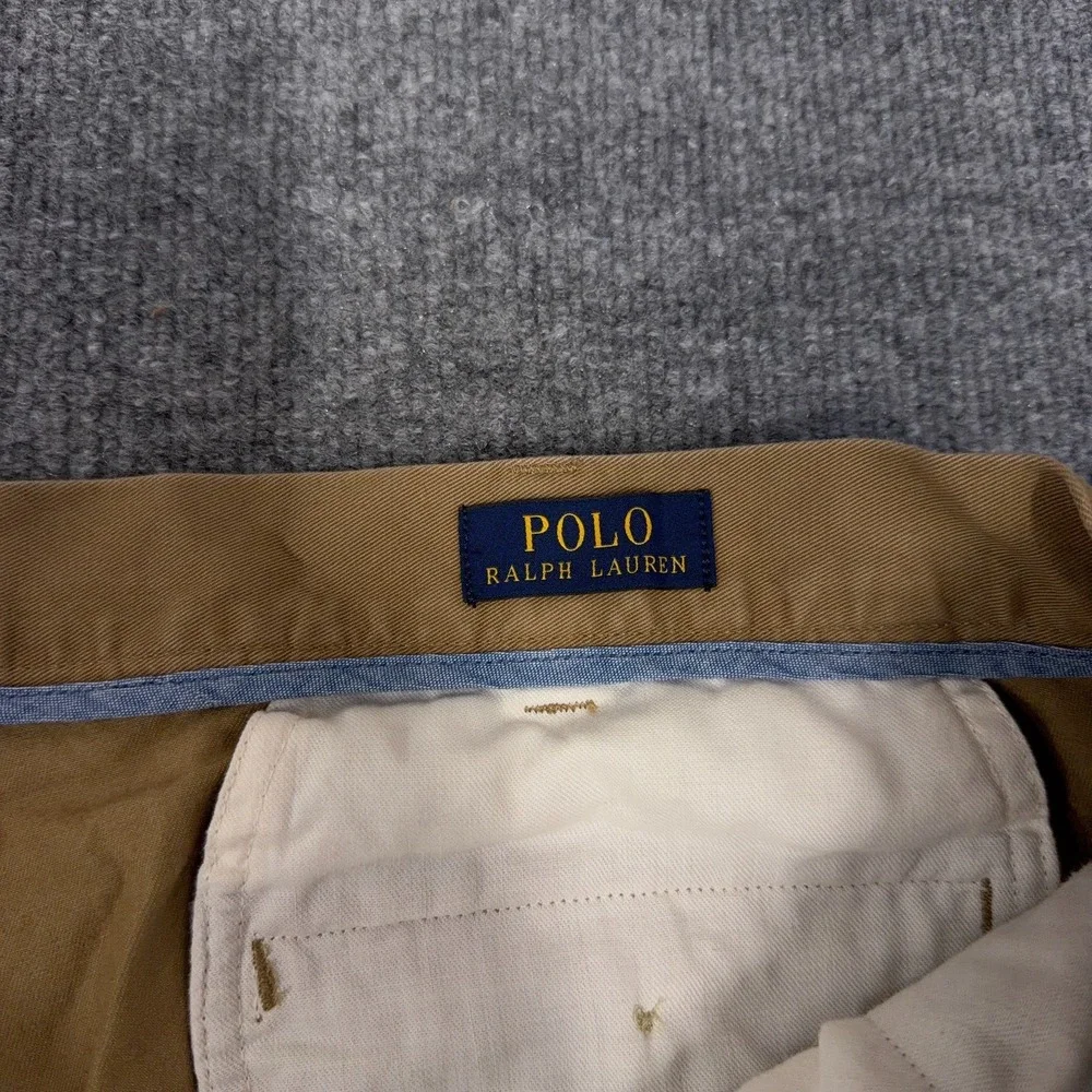 Polo Ralph Lauren Chino Shorts Men 40 Khaki Tan Brown Classic Fit 6